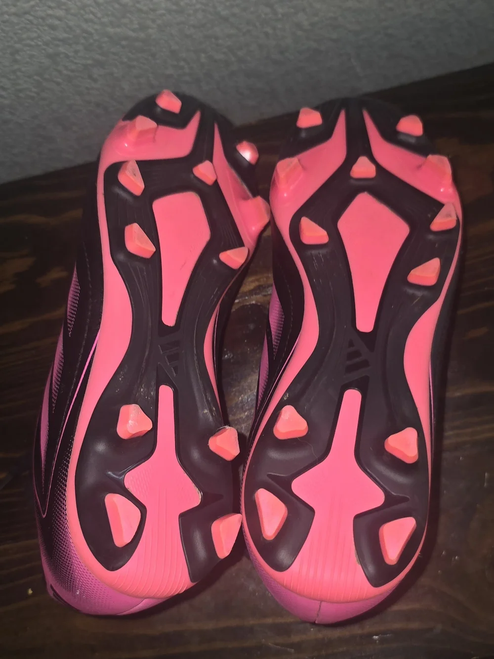 Black & Hot Pink Adidas Soccer Cleats